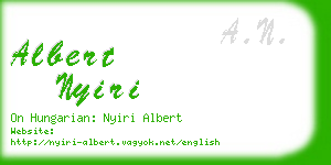 albert nyiri business card